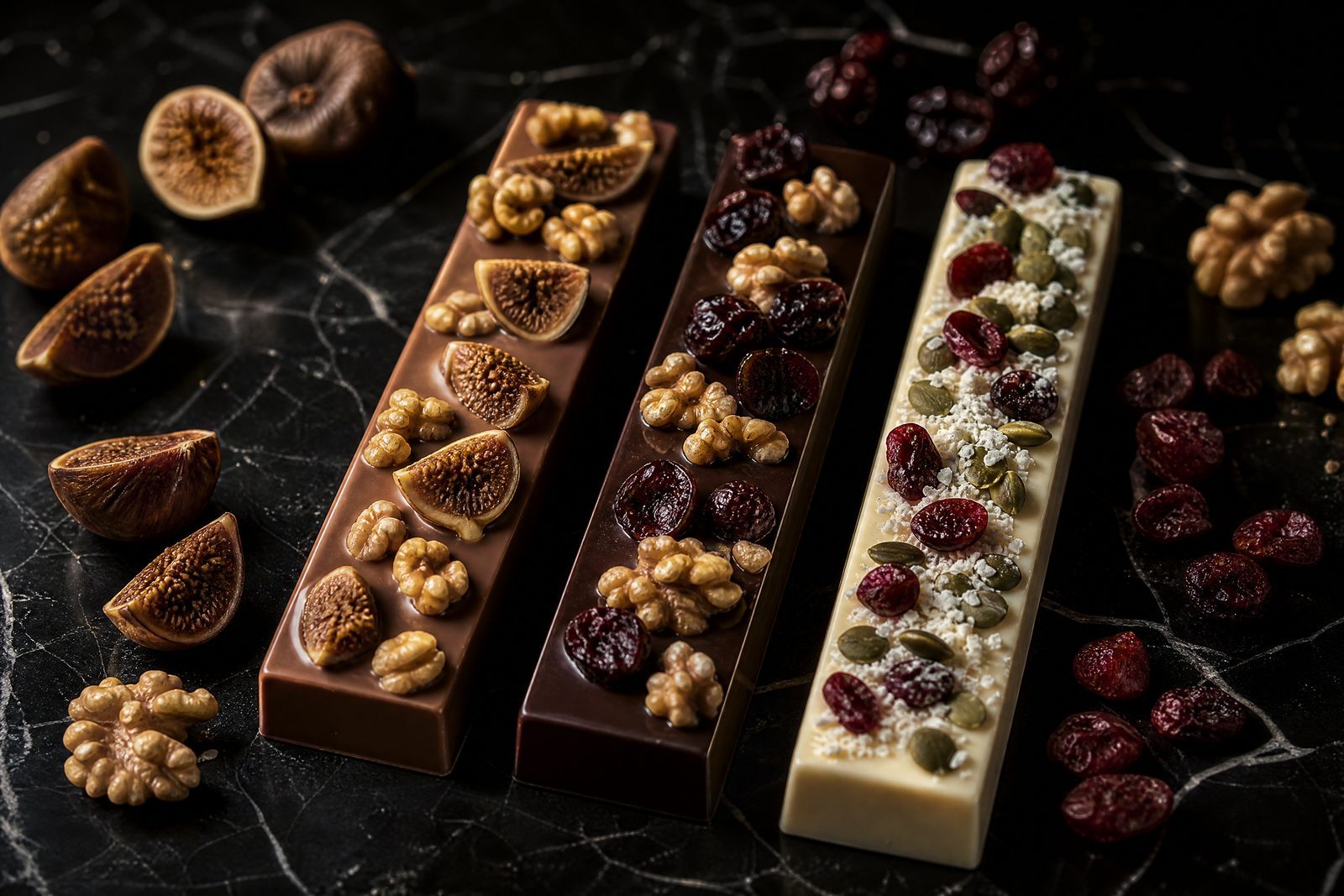 Three variations of the Cranberry Walnut bar, each with a different base or topping